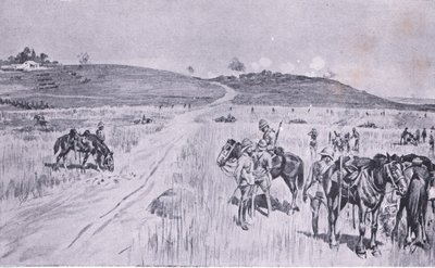 El alivio de Vryheid, de Después de Pretoria: La guerra de guerrillas publicada por Harmsworth Bros Limited, 1901 de Charles Edwin Fripp