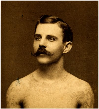 Frank Howard el hombre tatuado, c.1900 de Charles Eisenmann