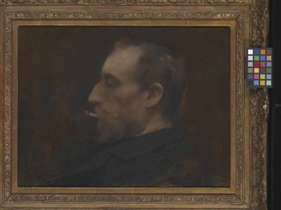 Retrato de un hombre (óleo sobre madera) de Charles Emile Auguste Carolus Duran