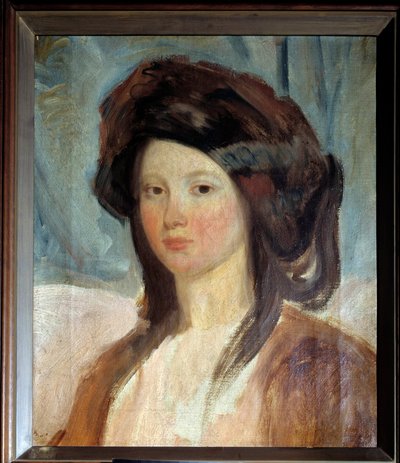 Retrato de Juliette Drouet, actriz y amante de Victor Hugo de Charles Emile Callande de Champmartin