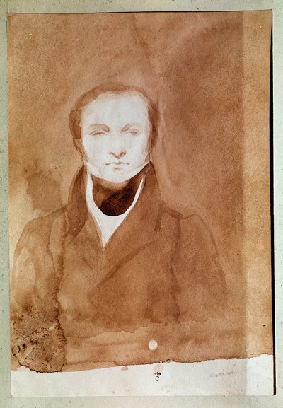 Retrato de Prosper Merimee (1803-1870) escritor francés. Dibujo de Charles Emile Callande de Champmartin, circa 1840-1850. Acuarela. Castillo de Compiegne de Charles Emile Callande de Champmartin