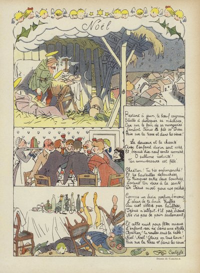 Navidad. Ilustración para Le Rire de Charles Emile Egli