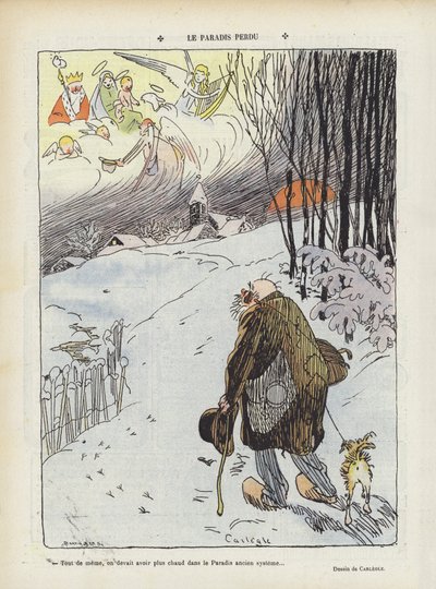 Paraíso perdido. Ilustración para Le Rire de Charles Emile Egli