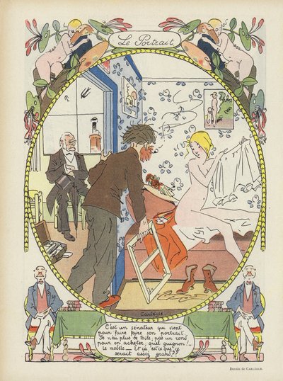 El retrato. Ilustración para Le Rire de Charles Emile Egli