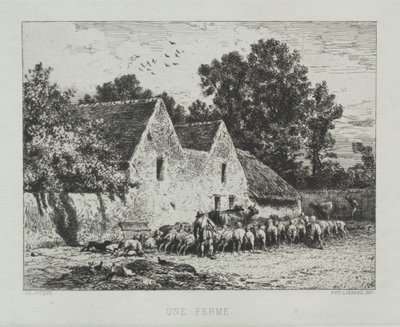 Una casa de campo de Charles Emile Jacque