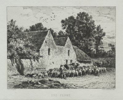 Una casa de campo de Charles Emile Jacque