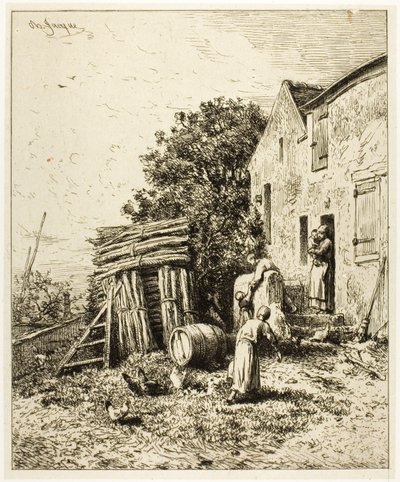 Una vivienda rústica de Charles Emile Jacque