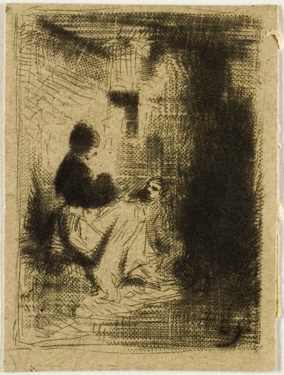 Una mujer y su hijo de Charles Emile Jacque