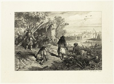 Una Emboscada de Charles Emile Jacque