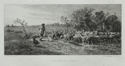 Llegando al campo de Charles Emile Jacque