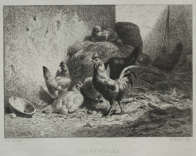 Gallo y Gallinas de Charles Emile Jacque