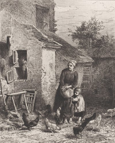 Esquina del patio, 1864 de Charles Emile Jacque