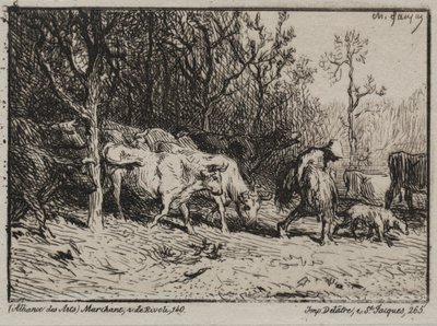 Cowherd de Charles Emile Jacque