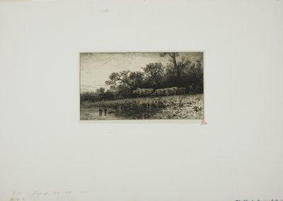 Paisaje vespertino de Charles Emile Jacque