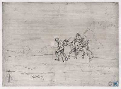 Huida a Egipto de Charles Emile Jacque