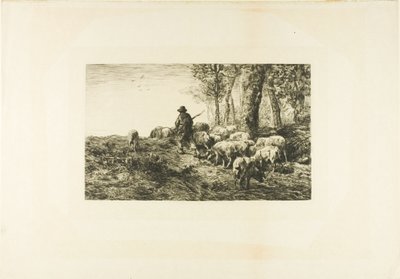 Manada de Cerdos con Porquero de Charles Emile Jacque
