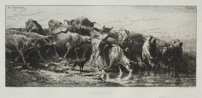 El Abrevadero de Charles Emile Jacque
