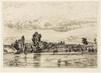 Paisaje cerca de Asnières de Charles Emile Jacque