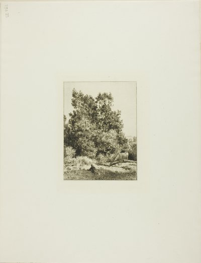 Paisaje con Pastor de Vacas de Charles Emile Jacque