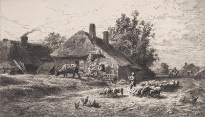 Le Hameau, 1867 de Charles Emile Jacque