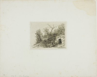 Hombre sentado en una colina de Charles Emile Jacque