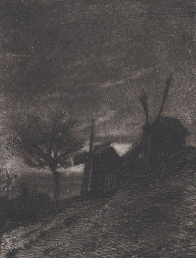 Molinos en Montmartre de Charles Emile Jacque