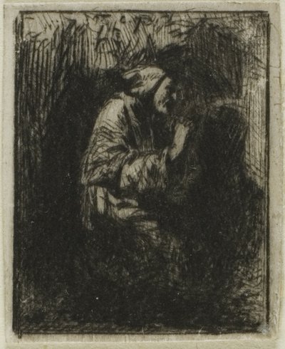 Monje en oración de Charles Emile Jacque