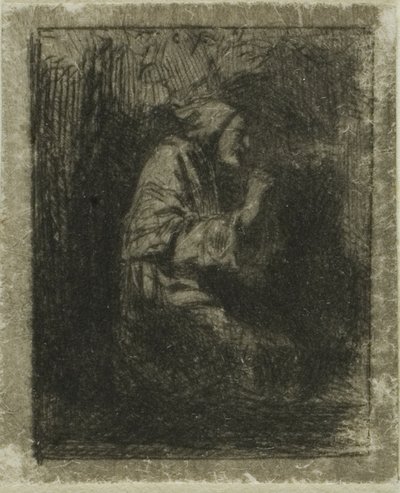 Monje en oración de Charles Emile Jacque