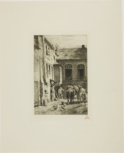 Patio parisino de Charles Emile Jacque