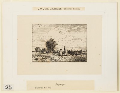 Paisaje de Charles Emile Jacque