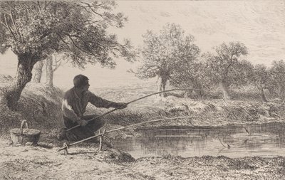 Pêche au Vif de Charles Emile Jacque