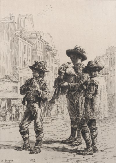 Pifferaris, 1864 de Charles Emile Jacque