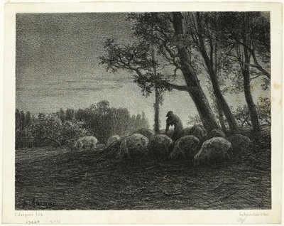 Crepúsculo poético de Charles Emile Jacque