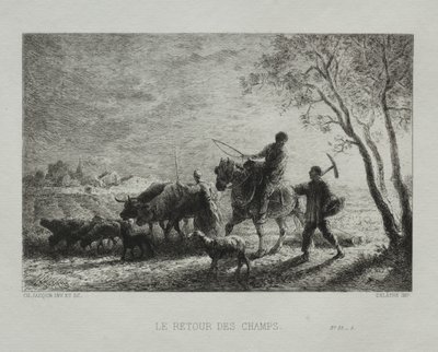 Regreso de los campos de Charles Emile Jacque