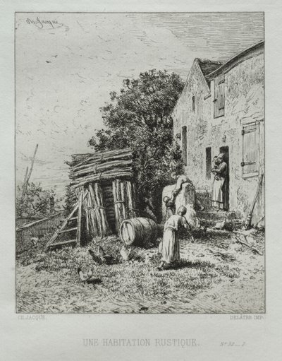 Casa rústica de Charles Emile Jacque