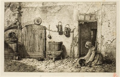 Sirvienta de cocina de Charles Emile Jacque