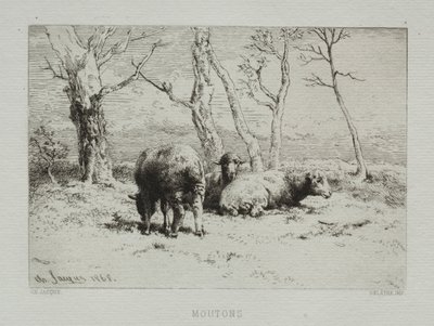 Ovejas, 1868 de Charles Emile Jacque