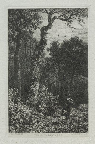 Cazando la becada de Charles Emile Jacque
