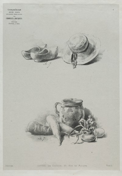 Naturaleza Muerta de Charles Emile Jacque