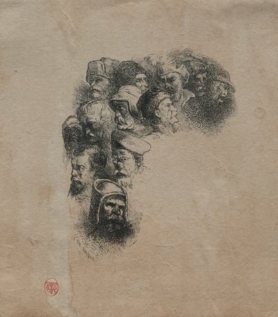 Estudio de Cabezas de Charles Emile Jacque