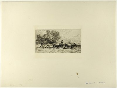 Equipo de bueyes de Charles Emile Jacque