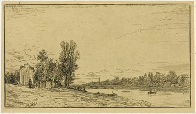 Las orillas de un río de Charles Emile Jacque