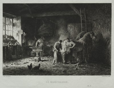 La herrería de Charles Emile Jacque