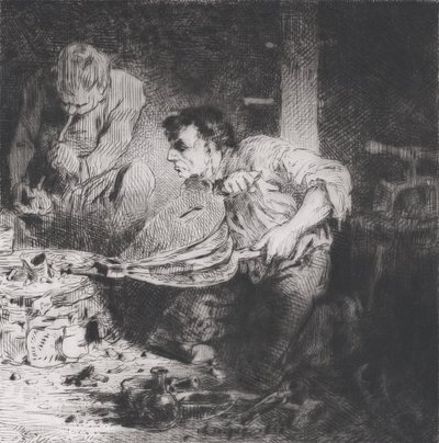 Los falsificadores, 1843 de Charles Emile Jacque