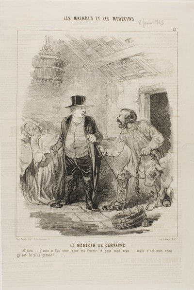 El médico rural (placa 13) de Charles Emile Jacque