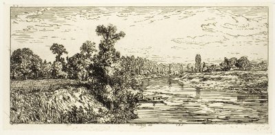 La Isla de Aligre, con Dos Barcos de Charles Emile Jacque
