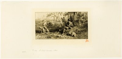 El pequeño cuidador de cerdos de Charles Emile Jacque