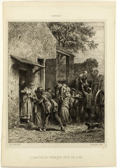 La mañana del primer día del año de Charles Emile Jacque