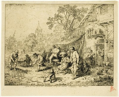 Los jugadores de bolos de Charles Emile Jacque