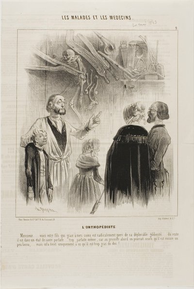 El ortopedista (lámina 9) de Charles Emile Jacque